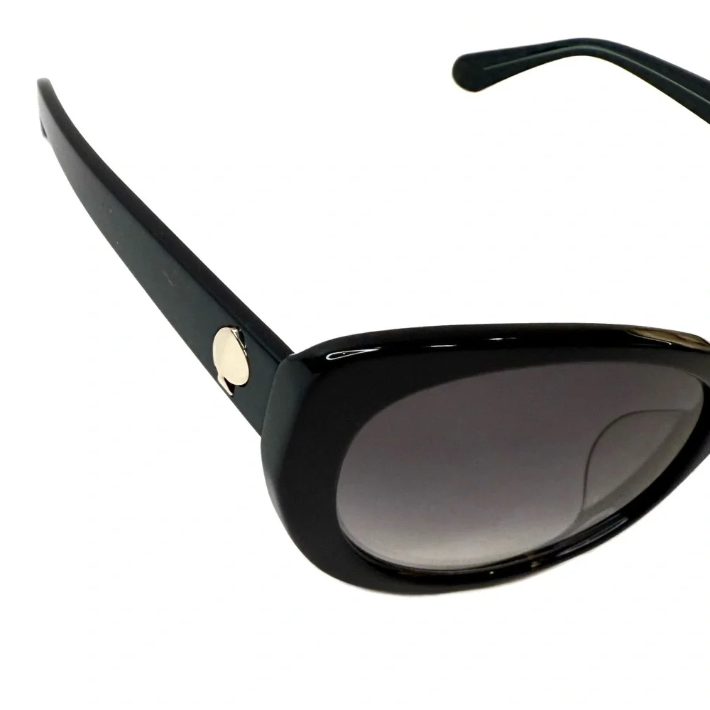 KATE SPADE NEW YORK Black Everett Round Cat Eye Sunglasses NWT